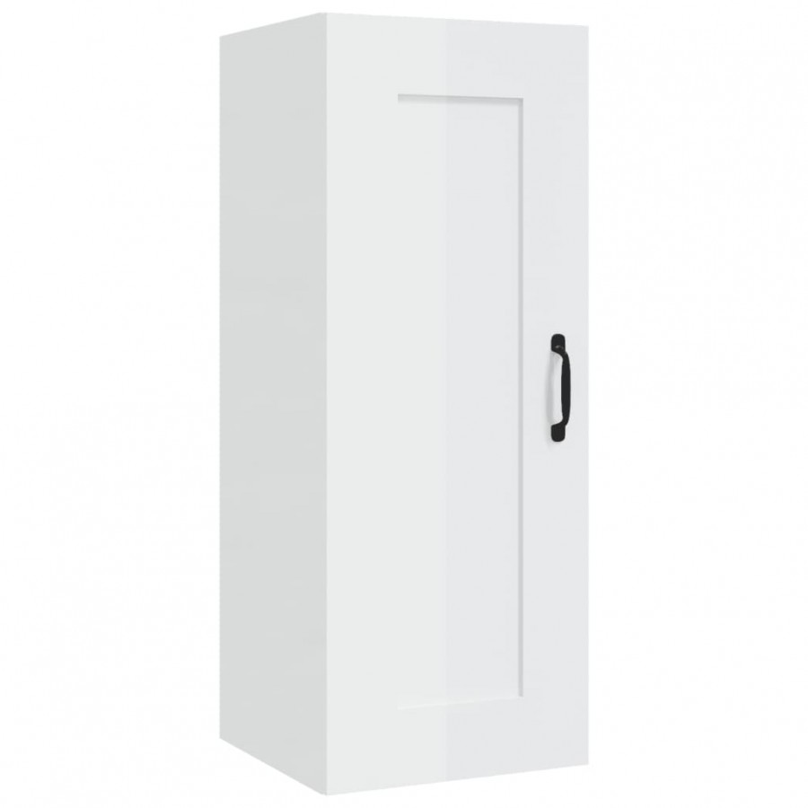 Armoire suspendue Blanc brillant 35x34x90 cm 