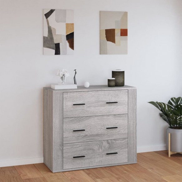 Buffet Sonoma gris 80x33x70 cm 