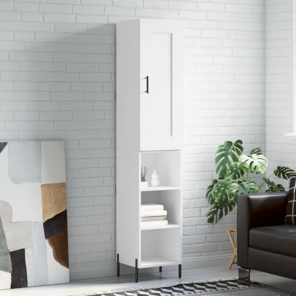 Buffet haut Blanc 34,5x34x180 cm 