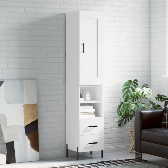 Buffet haut Blanc 34,5x34x180 cm 