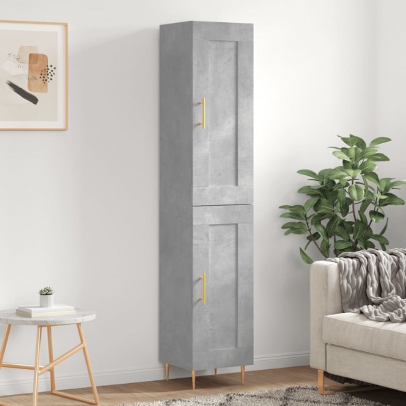 Buffet haut Gris béton 34,5x34x180 cm 