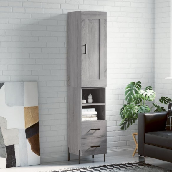 Buffet haut Sonoma gris 34,5x34x180 cm 