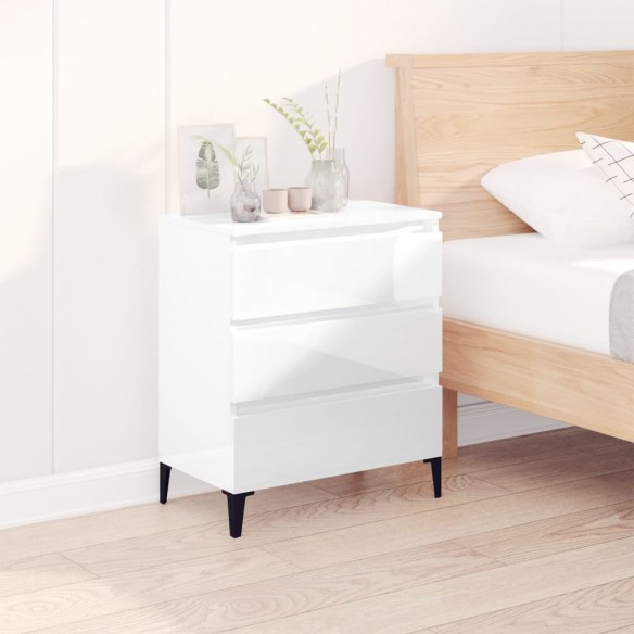 Buffet Blanc brillant 60x35x70 cm 