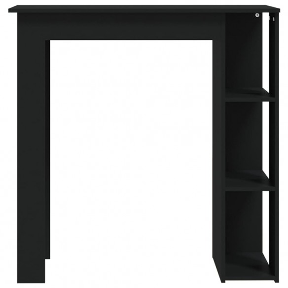 Table de bar avec étagère Noir 102x50x103,5 cm Aggloméré Table de bar avec étagère Noir 102x50x103,5 cm Aggloméré