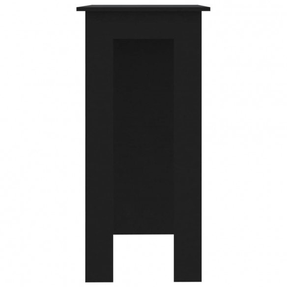Table de bar avec étagère Noir 102x50x103,5 cm Aggloméré Table de bar avec étagère Noir 102x50x103,5 cm Aggloméré