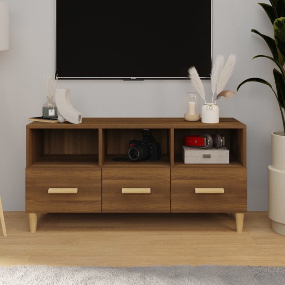 Meuble TV Chêne marron 102x36x50 cm 