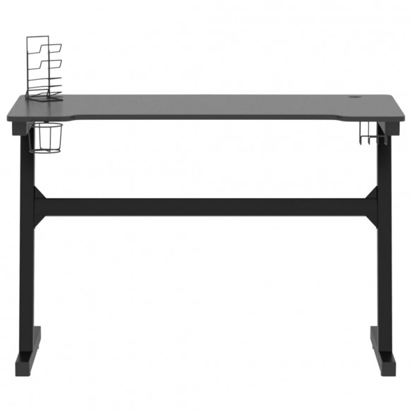 Bureau de jeu à LED en forme de Z noir 110x60x75 cm Bureau de jeu à LED en forme de Z noir 110x60x75 cm