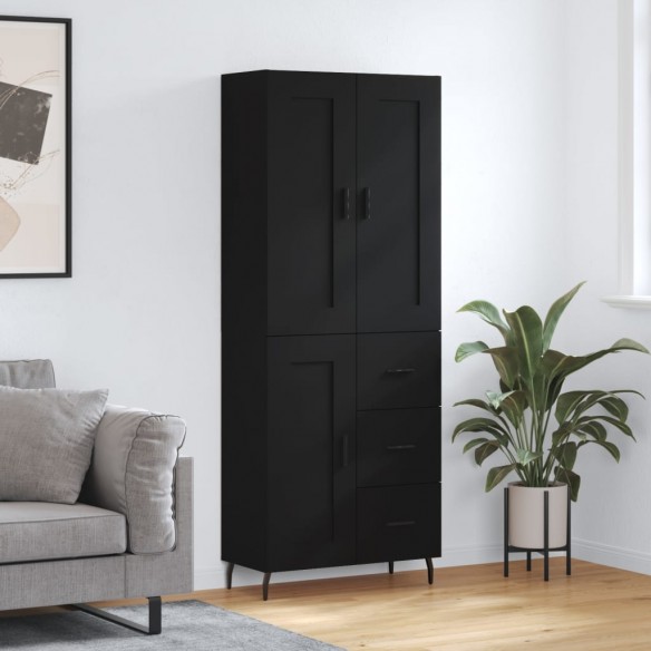 Buffet haut Noir 69,5x34x180 cm 