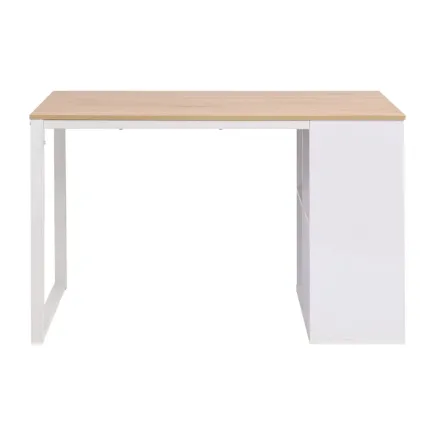 Table d'écriture 120 x 60 x 75 cm Chêne et blanc 2