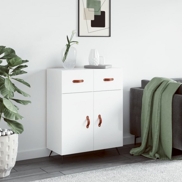Buffet Blanc brillant 69,5x34x90 cm 