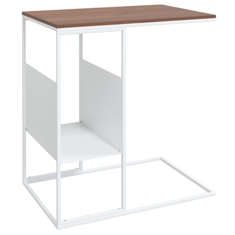 Table d'appoint Blanc 55x36x59,5 cm