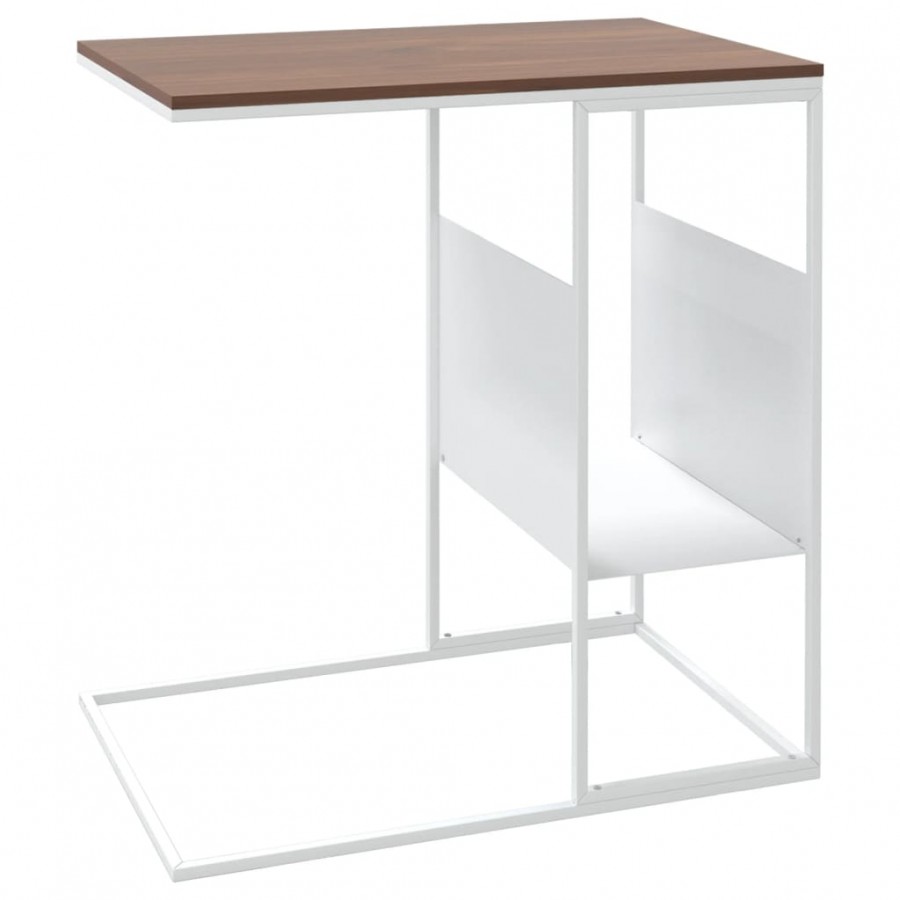 Table d'appoint Blanc 55x36x59,5 cm