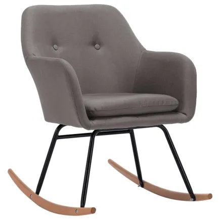 Chaise à bascule Gris clair Tissu 2