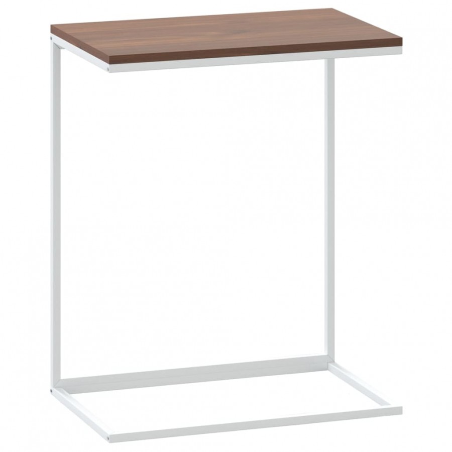 Table d'appoint Blanc 55x35x66 cm