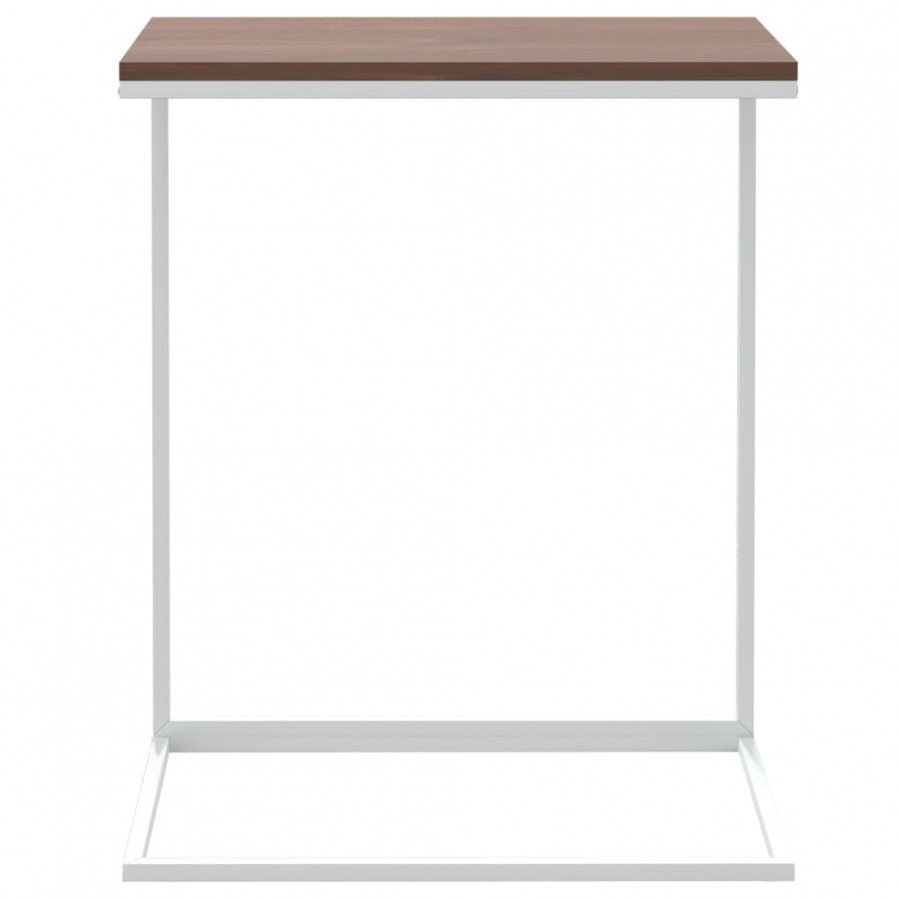 Table d'appoint Blanc 55x35x66 cm