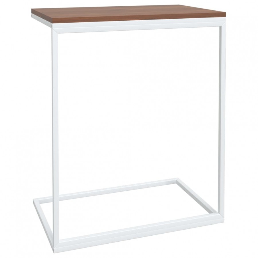 Table d'appoint Blanc 55x35x66 cm