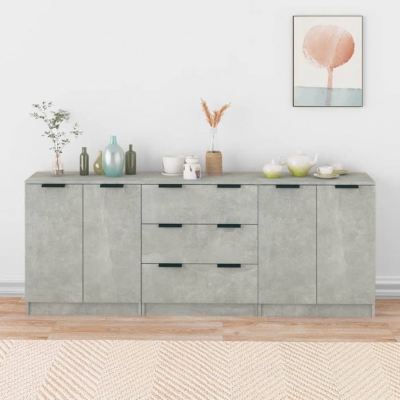 Buffets 3 pcs Gris béton 