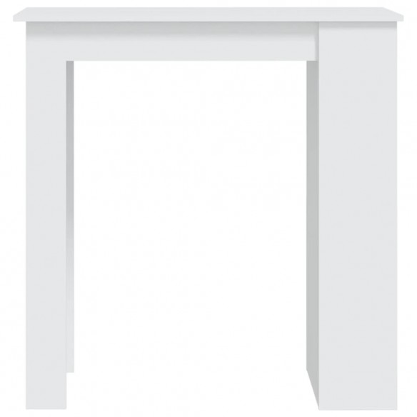 Table de bar avec rangement Blanc 102x50x103,5 cm Aggloméré Table de bar avec rangement Blanc 102x50x103,5 cm Aggloméré