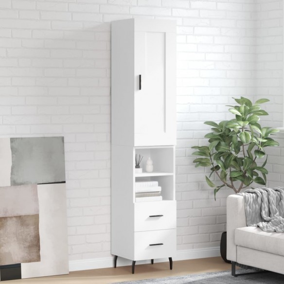 Buffet haut Blanc 34,5x34x180 cm 