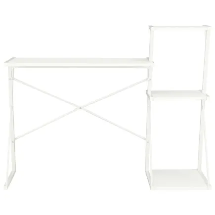 Bureau avec étagère Blanc 116x50x93 cm 2