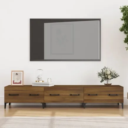 Meuble TV Chêne marron 150x34,5x30 cm