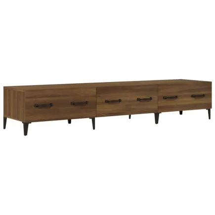 Meuble TV Chêne marron 150x34,5x30 cm  2