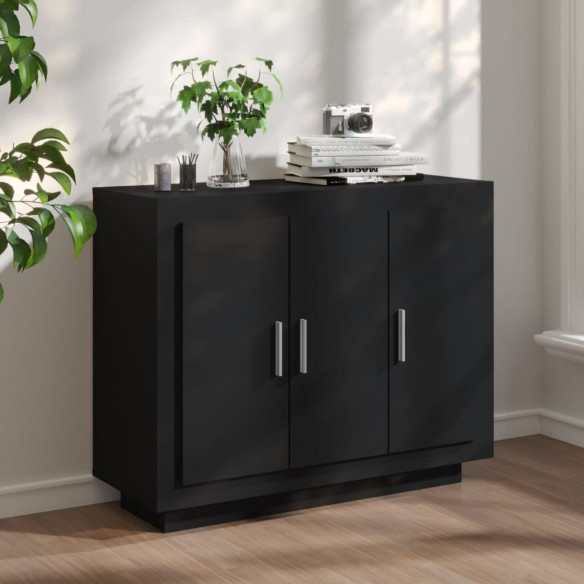 Buffet Noir 92x35x75 cm 