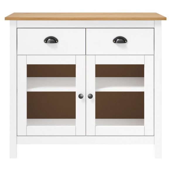 Buffet Hill Blanc 90x40x80 cm Bois de pin solide Buffet Hill Blanc 90x40x80 cm Bois de pin solide