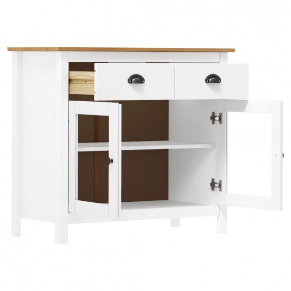 Buffet Hill Blanc 90x40x80 cm Bois de pin solide Buffet Hill Blanc 90x40x80 cm Bois de pin solide