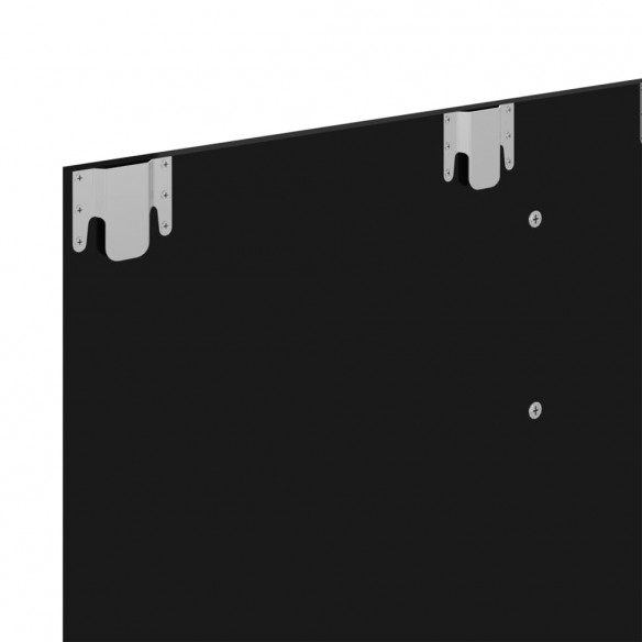 Meuble TV mural Noir brillant 120x23,5x90 cm Aggloméré