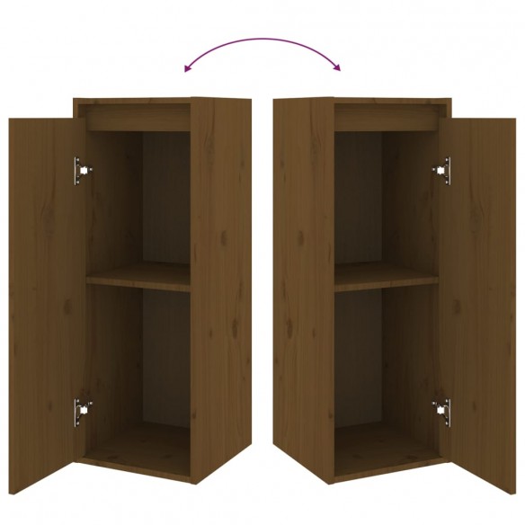 Meubles TV 2 pcs Marron miel Bois massif de pin