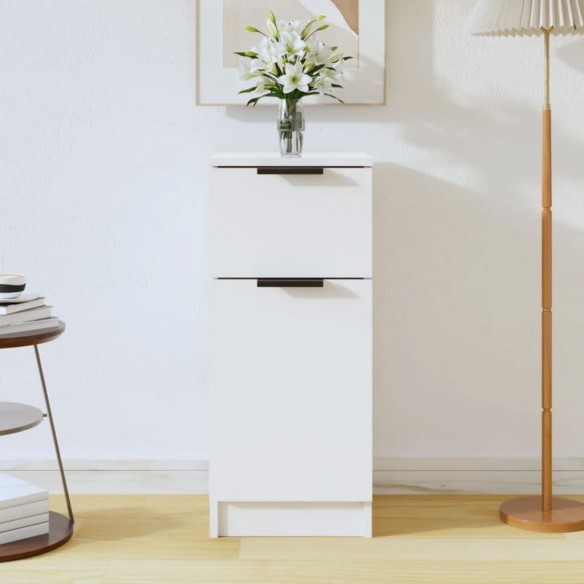 Buffet Blanc brillant 30x30x70 cm 