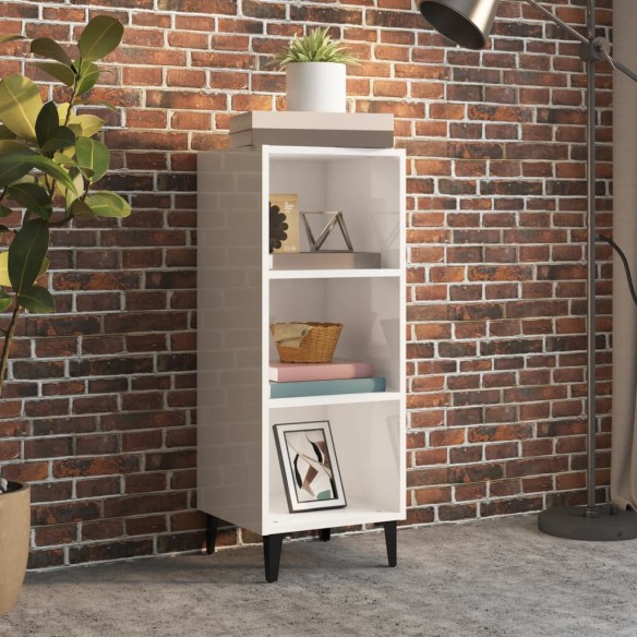 Buffet Blanc brillant 34,5x32,5x90 cm 