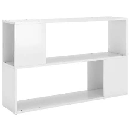 Bibliothèque Blanc brillant 100x24x63 cm Aggloméré 2