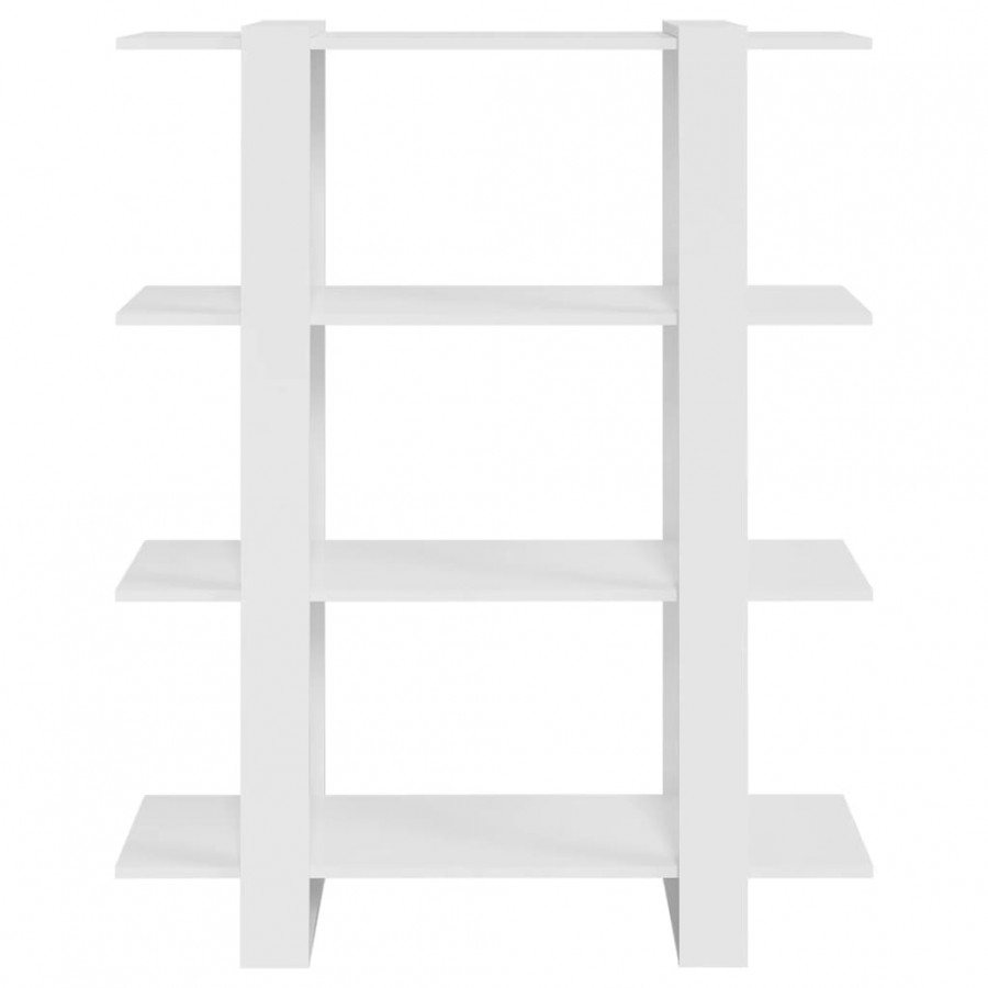 Bibliothèque/Séparateur de pièce Blanc brillant 100x30x123,5 cm
