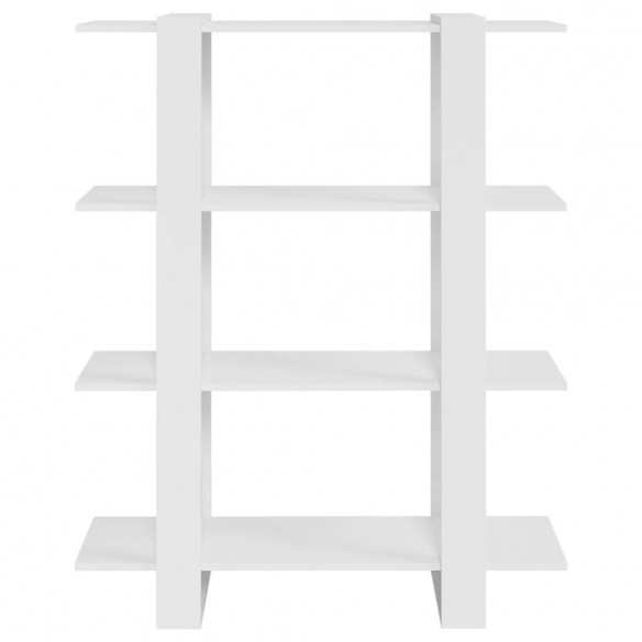 Bibliothèque/Séparateur de pièce Blanc brillant 100x30x123,5 cm Bibliothèque/Séparateur de pièce Blanc brillant 100x30x123,5 cm