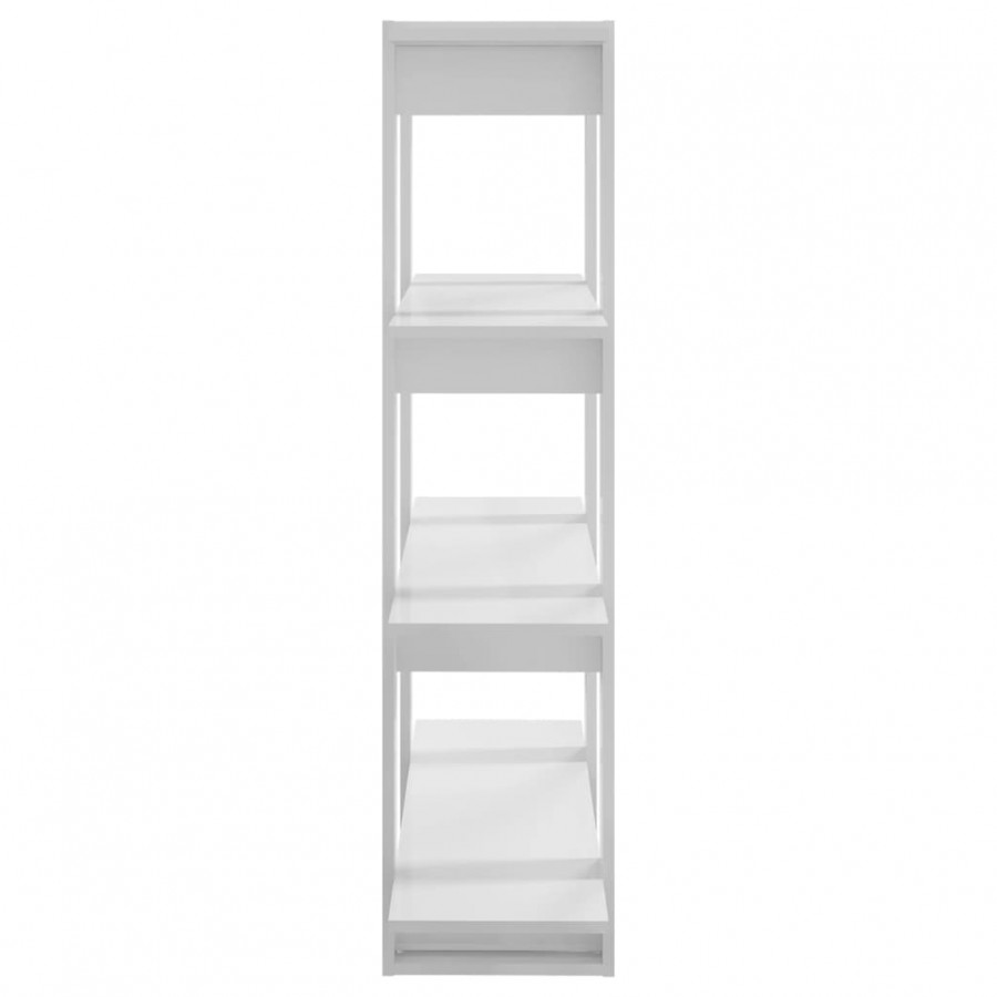 Bibliothèque/Séparateur de pièce Blanc brillant 100x30x123,5 cm