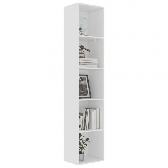 Bibliothèque Blanc 40x30x189 cm Aggloméré Bibliothèque Blanc 40x30x189 cm Aggloméré