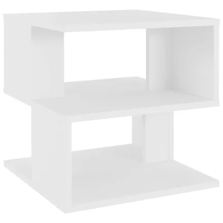 Table d'appoint Blanc 40x40x40 cm Aggloméré 2