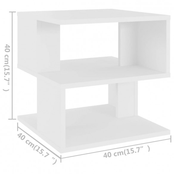 Table d'appoint Blanc 40x40x40 cm Aggloméré Table d'appoint Blanc 40x40x40 cm Aggloméré