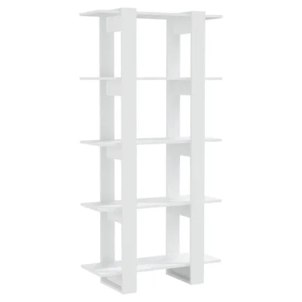 Bibliothèque/Séparateur de pièce Blanc 80x30x160 cm Aggloméré 2