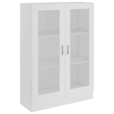 Armoire à vitrine Blanc 82,5x30,5x115 cm Aggloméré 2