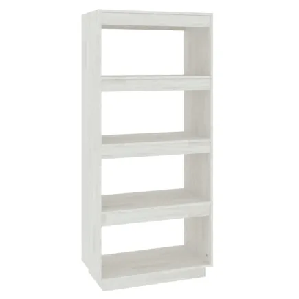 Bibliothèque/Séparateur de pièce Blanc 60x35x135 cm Pin massif 2