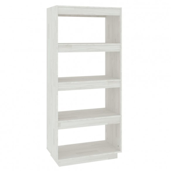 Bibliothèque/Séparateur de pièce Blanc 60x35x135 cm Pin massif Bibliothèque/Séparateur de pièce Blanc 60x35x135 cm Pin massif