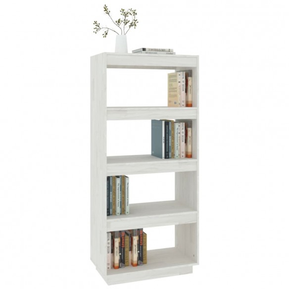Bibliothèque/Séparateur de pièce Blanc 60x35x135 cm Pin massif Bibliothèque/Séparateur de pièce Blanc 60x35x135 cm Pin massif