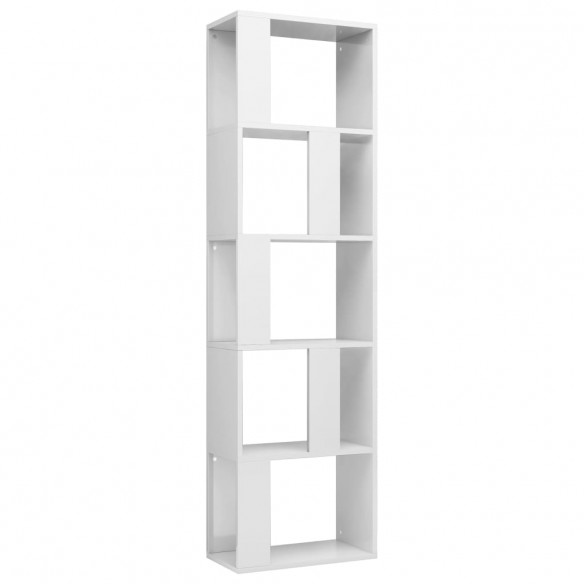 Bibliothèque/Séparateur de pièce Blanc brillant 45x24x159 cm Bibliothèque/Séparateur de pièce Blanc brillant 45x24x159 cm
