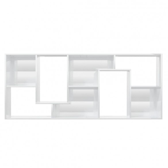 Bibliothèque Blanc brillant 67x24x161 cm Aggloméré Bibliothèque Blanc brillant 67x24x161 cm Aggloméré