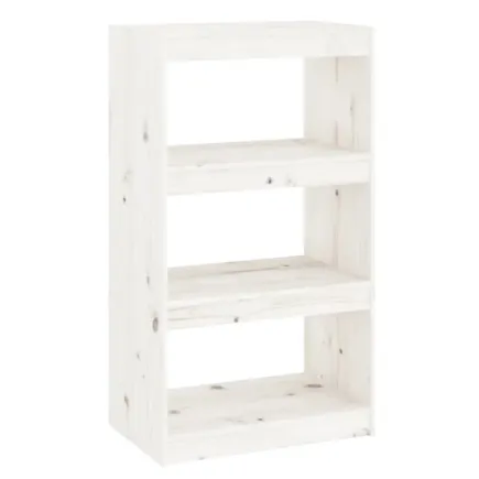 Bibliothèque/Séparateur de pièce Blanc 60x30x103,5cm Pin solide 2