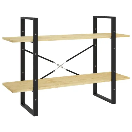 Bibliothèque à 2 niveaux 100x30x70 cm Bois de pin massif 2