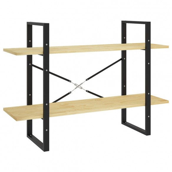 Bibliothèque à 2 niveaux 100x30x70 cm Bois de pin massif Bibliothèque à 2 niveaux 100x30x70 cm Bois de pin massif